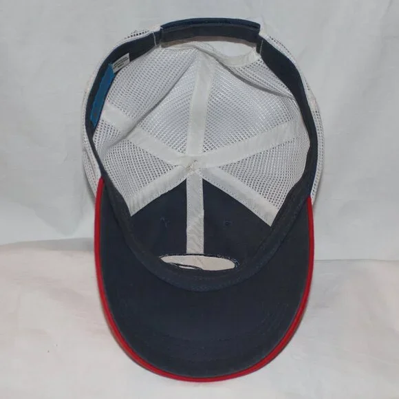 COSTA Del Mar USA Flag C Logo Unstructured Mesh Back Velcro Strap Baseball Hat - Picture 10 of 13